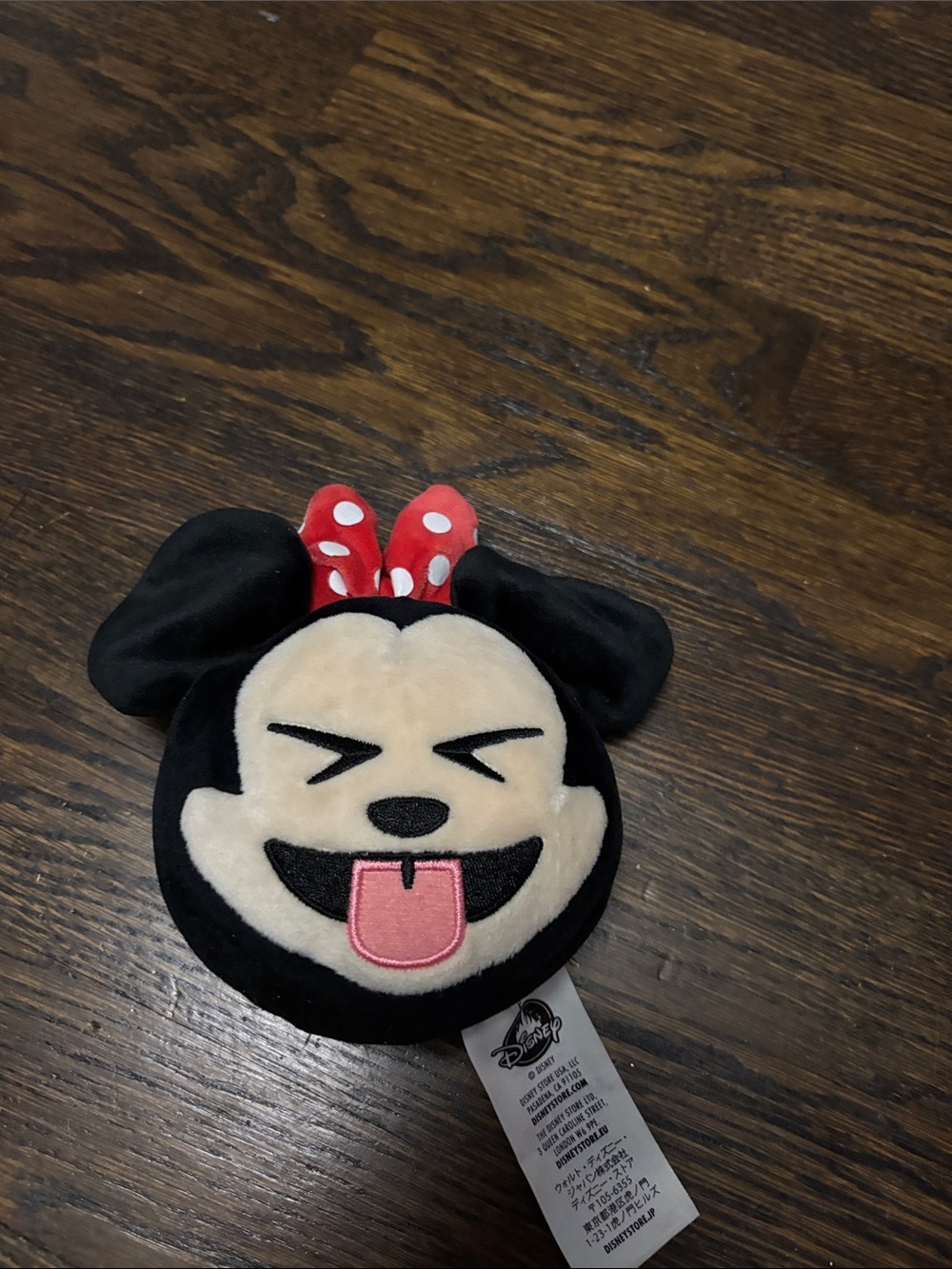Disney Minnie Mouse Plush Face Toy - Black, Red, Pink